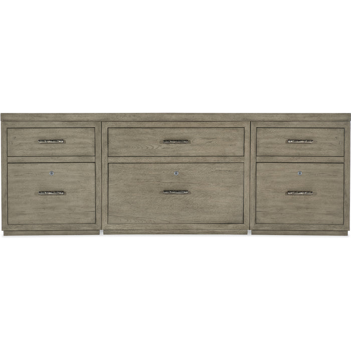 Hooker Furniture Linville Falls Credenza - 84in Top-2 Small Files and Lateral File