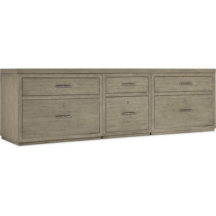 Hooker Furniture Linville Falls Credenza - 96in Top-Small File and 2 Lateral Files 