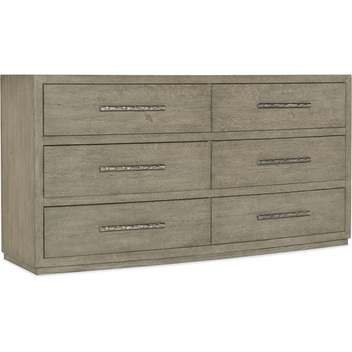 Hooker Furniture Modern Linville Falls Chimney Gap Six Drawer Dresser 