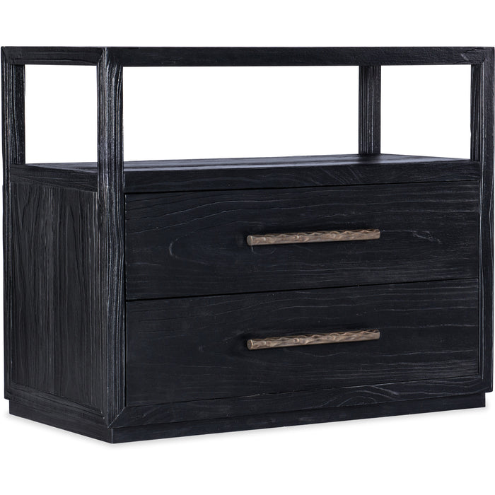 Hooker Furniture Traditional Linville Falls Shou Sugi Ban Two Drawer Nightstand 