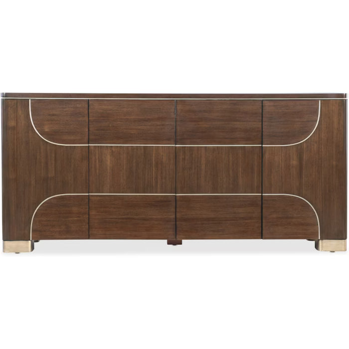 Hooker Furniture Melange Dark Wood Contours Credenza