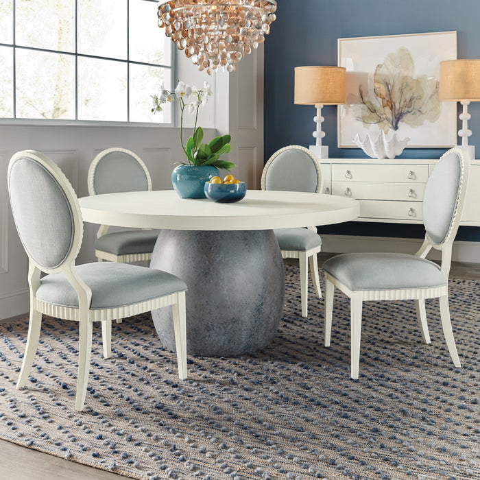 Hooker Furniture Serenity White Round Wood Dining Table Set
