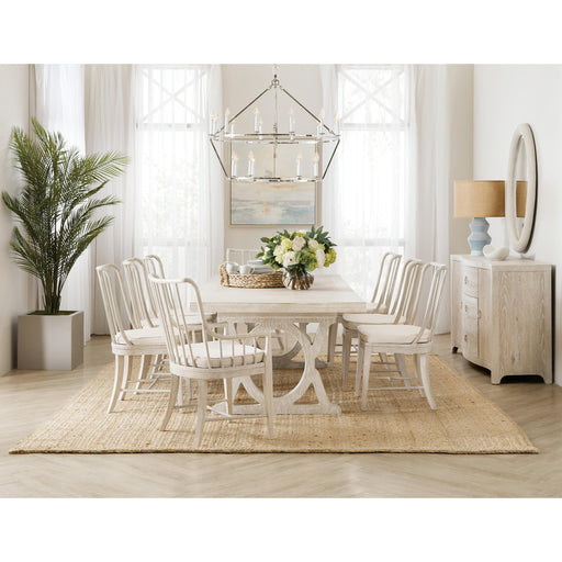Hooker Furniture Serenity White Oak Wood Rectangle Dining Table Set