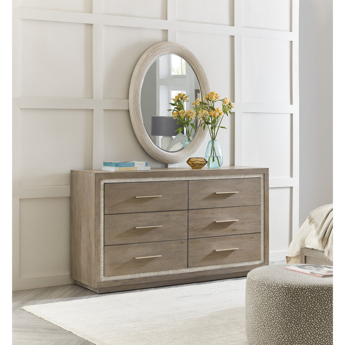 Hooker Furniture Serenity Amelia White Wood Oval Mirror 