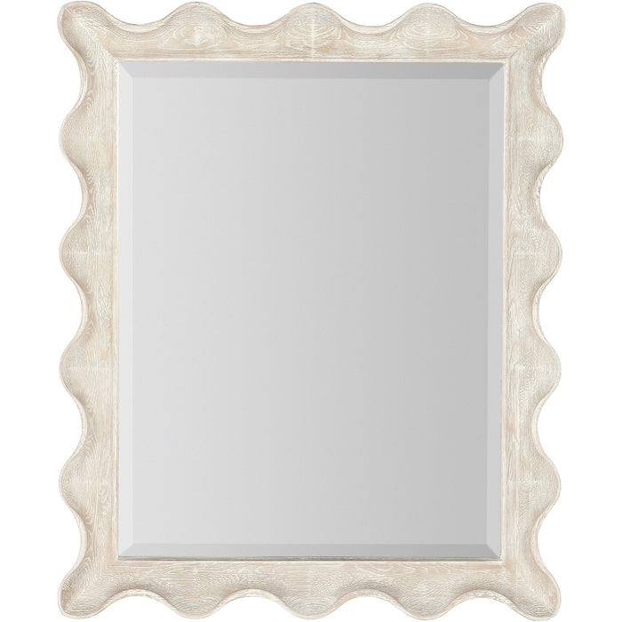 Hooker Furniture Serenity Bora White Wood Landscape Mirror 