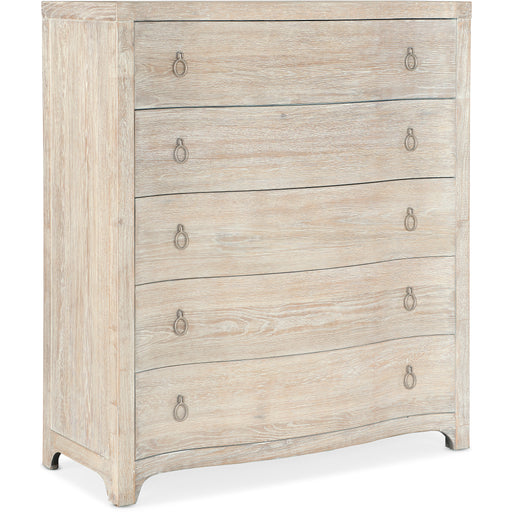 Hooker Furniture Rustic Light Wood Serenity Monterey Five Drawer Chest 