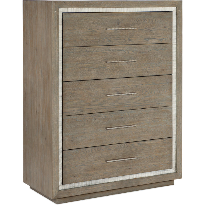 Hooker Furniture Modern Wood Tall Serenity Five Drawer Chest 