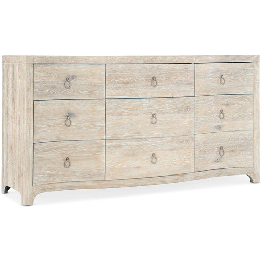 Hooker Furniture Rustic Light Wood Serenity Harbour Nine Drawer Dresser