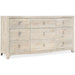 Hooker Furniture Rustic Light Wood Serenity Harbour Nine Drawer Dresser