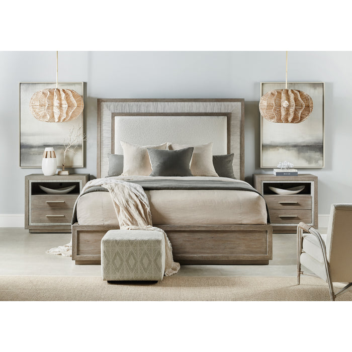 Hooker Furniture Modern Serenity Rookery Cal King Upholstered Panel Bed 