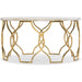 Hooker Furniture Gold Leaf, White Onyx Melange Corrina Cocktail Table