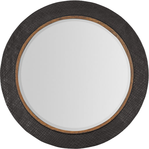 Hooker Furniture Big Sky Grey Wood Round Accent Mirror 