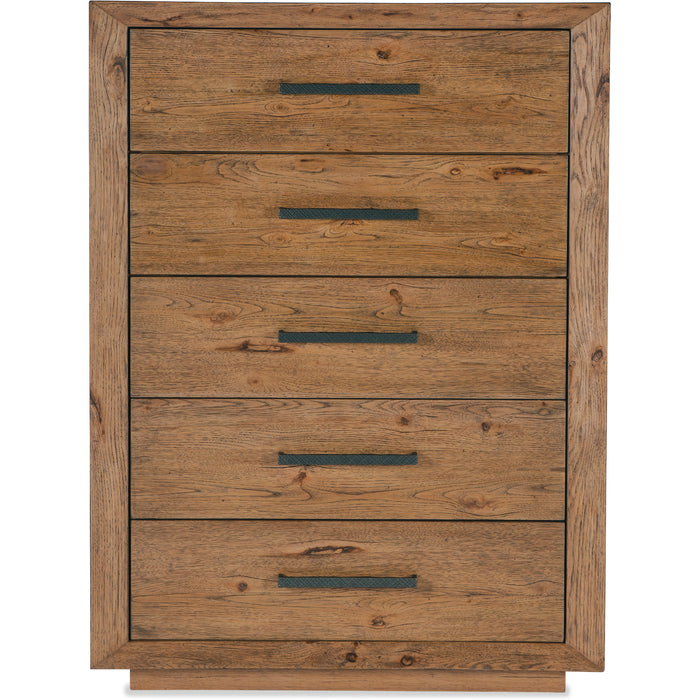 Hooker Furniture Medium Wood Tall Big Sky Five Drawer Chest 