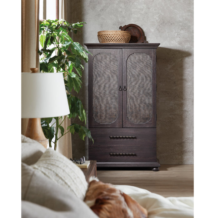 Hooker Furniture Bedroom Big Sky Small Dark Hickory Wood Wardrobe 6700-90213-98