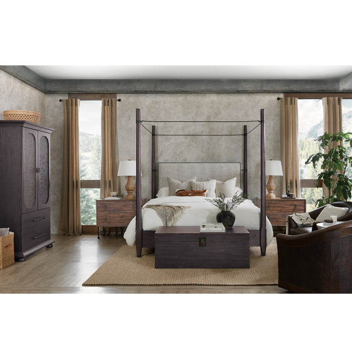 Hooker Furniture Bedroom Big Sky Small Dark Hickory Wood Wardrobe 6700-90213-98