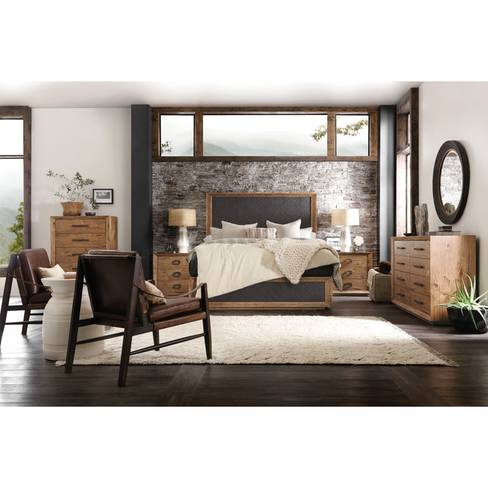 Hooker Furniture Rustic Wood Big Sky King Panel Bed 