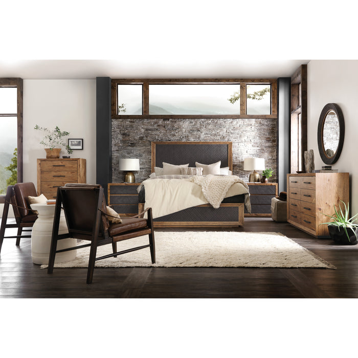 Hooker Furniture Rustic Wood Big Sky King Panel Bed 