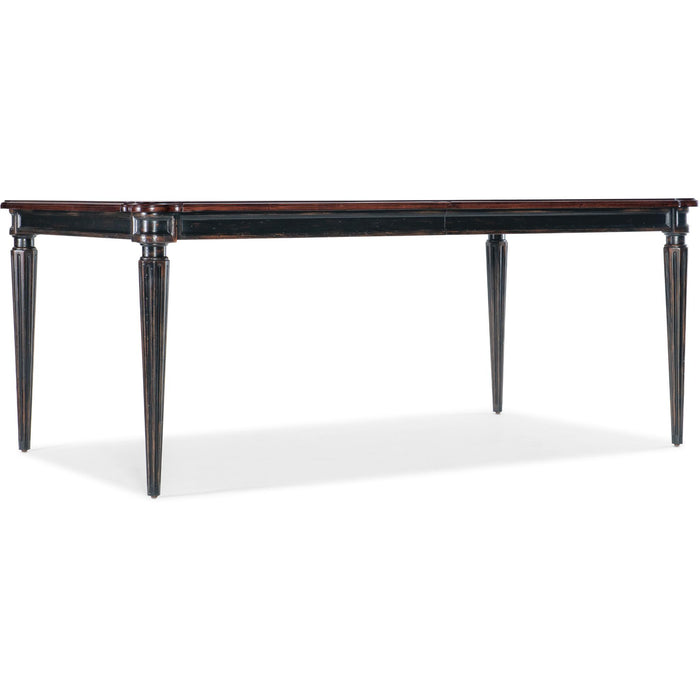 Hooker Furniture Charleston Rectangular Black Wood Large Dining Table 