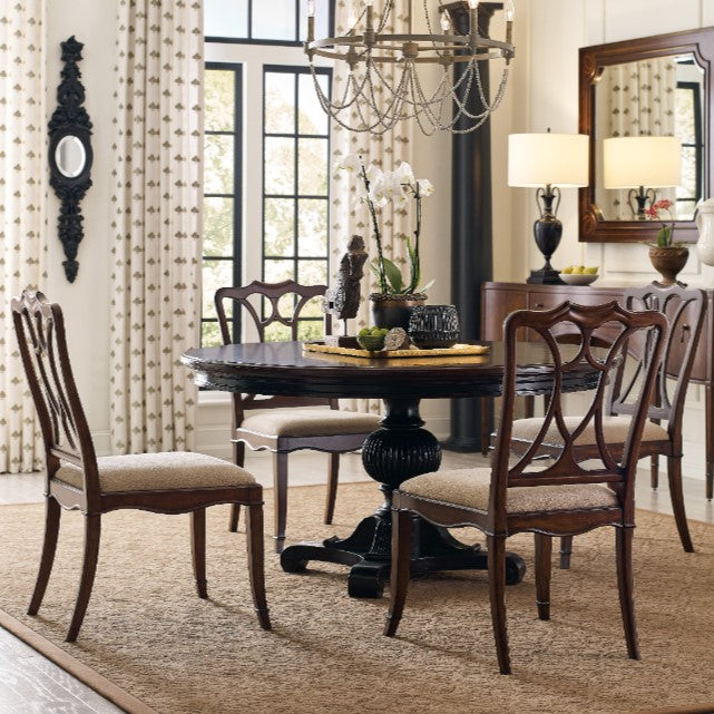 Hooker Furniture Charleston Dark Wood Dining Table Set