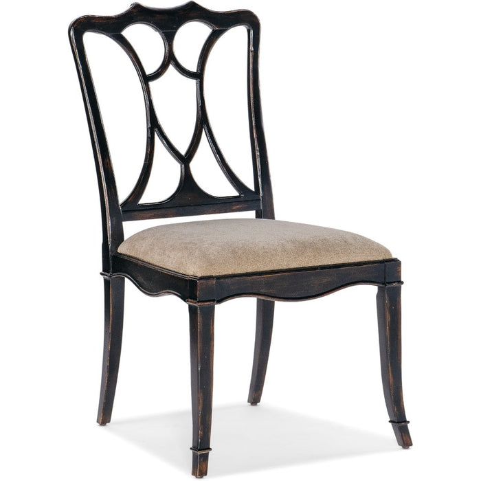 Hooker Furniture Charleston Rectangle Solid Wood Black Dining chair