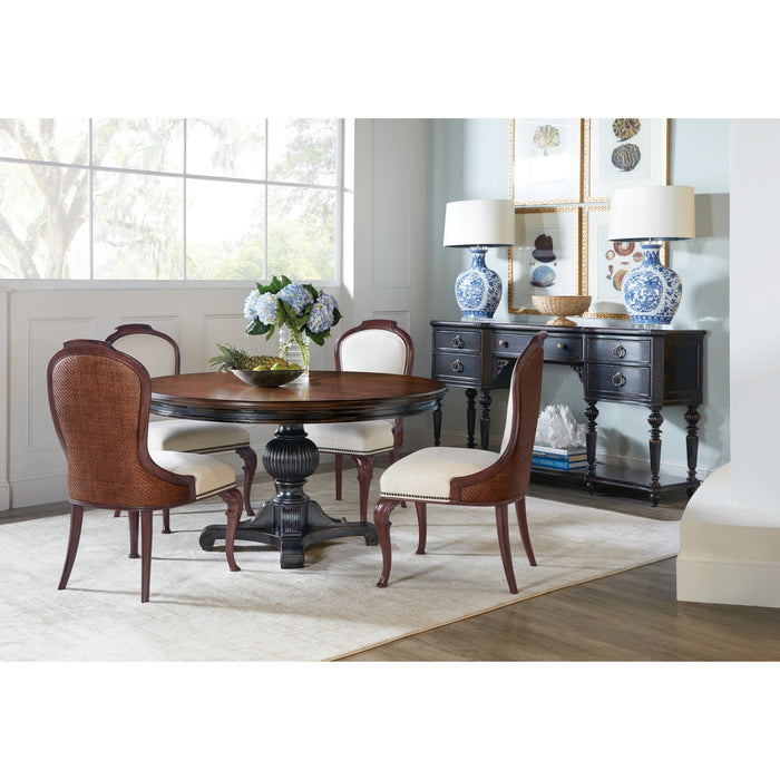 Hooker Furniture Charleston Dark Cherry Wood Dining Table Set