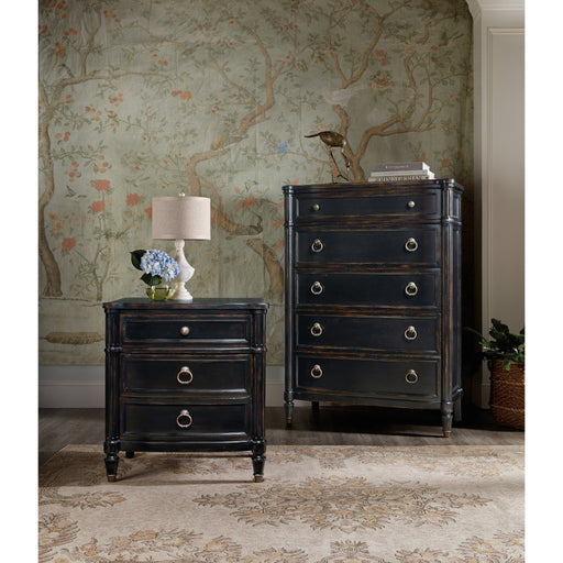 Hooker Furniture Traditional Dark Wood Charleston Five-Drawer Chest 