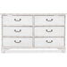 Hooker Furniture Charleston 6 Drawer Whitewash Bamboo Dresser 6750-90101-06