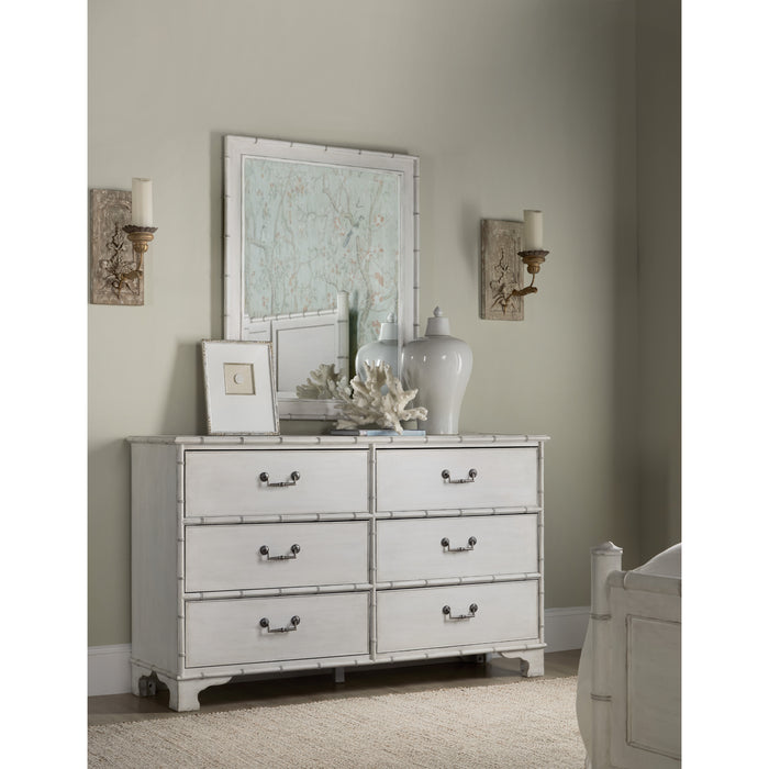 Hooker Furniture Charleston 6 Drawer Whitewash Bamboo Dresser 6750-90101-06