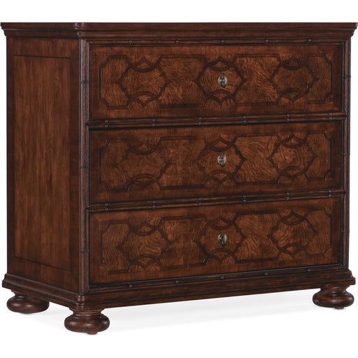 Hooker Furniture Charleston 3 Drawer Dark Cherry Walnut Nightstand 6750-90116-85