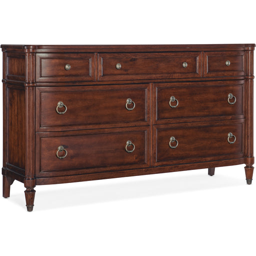 Hooker Furniture Traditional Dark Wood Charleston Seven-Drawer Dresser 