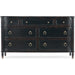 Hooker Furniture Traditional Black Wood Charleston Seven-Drawer Dresser