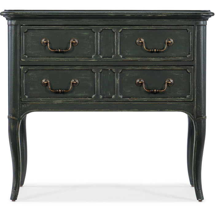 Hooker Furniture Charleston 2 Drawer Antique Black Nightstand 6750-90215-33