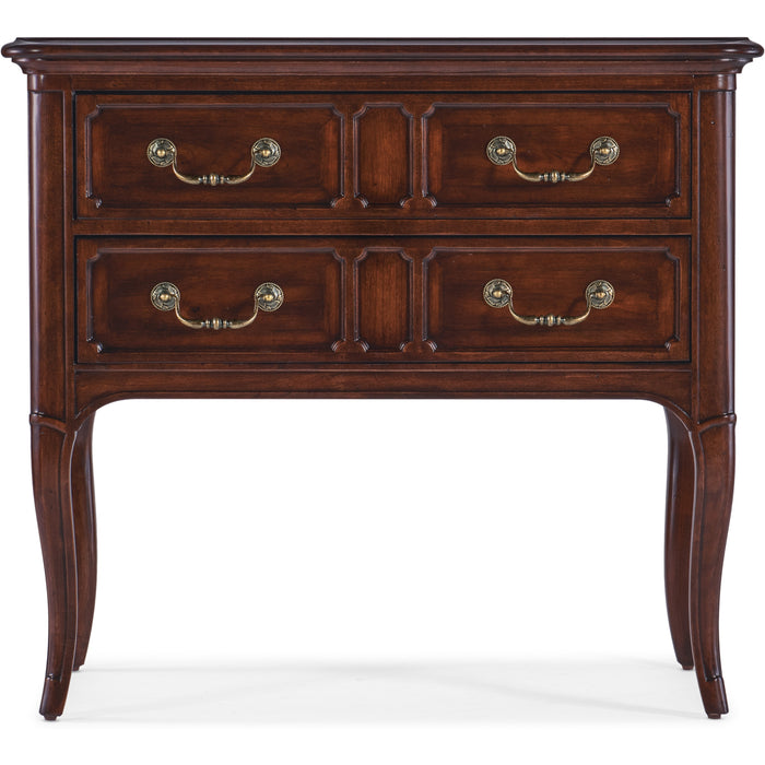 Hooker Furniture Charleston 2 Drawer Antique Black Nightstand