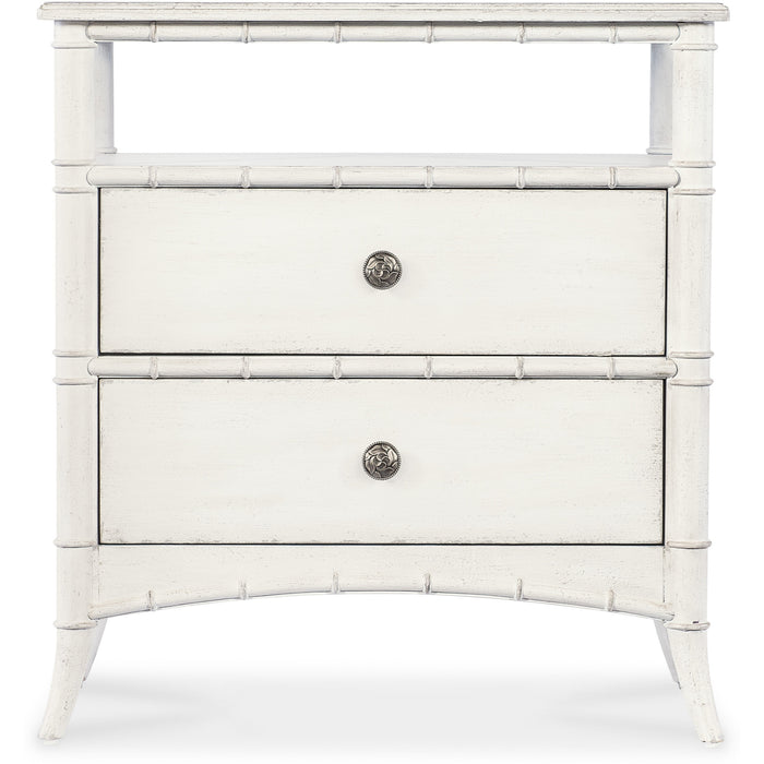 Hooker Furniture Rustic White Wood Charleston Drawer Nightstand 6750-90216-06