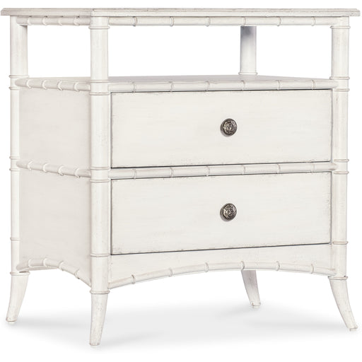 Hooker Furniture Rustic White Wood Charleston Drawer Nightstand 6750-90216-06