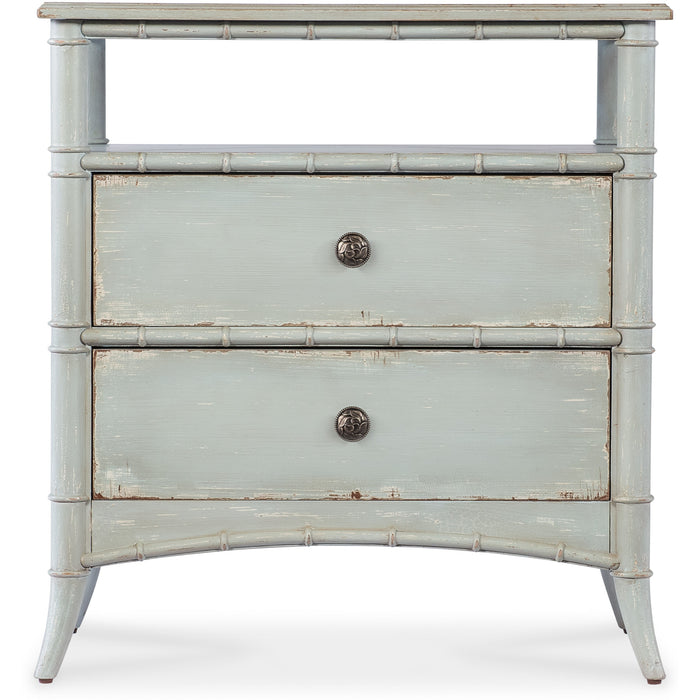 Hooker Furniture Rustic Light Blue Wood Charleston Drawer Nightstand 6750-90216-40