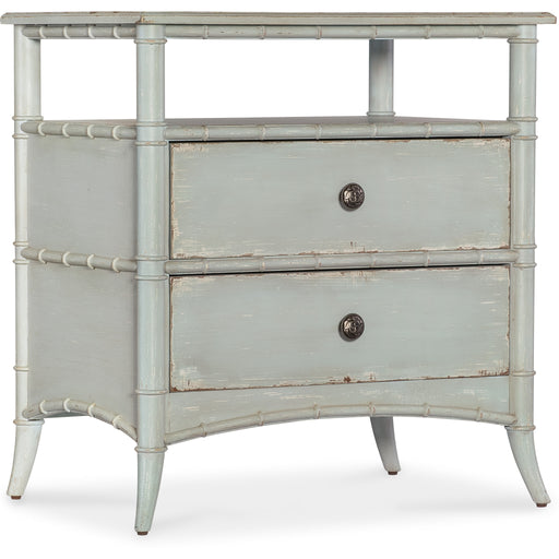 Hooker Furniture Rustic Light Blue Wood Charleston Drawer Nightstand 6750-90216-40