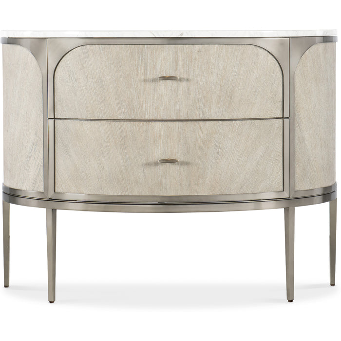 Hooker Furniture Modern Mood Diamond Marble Top Two Drawer Nightstand 6850-90215-80