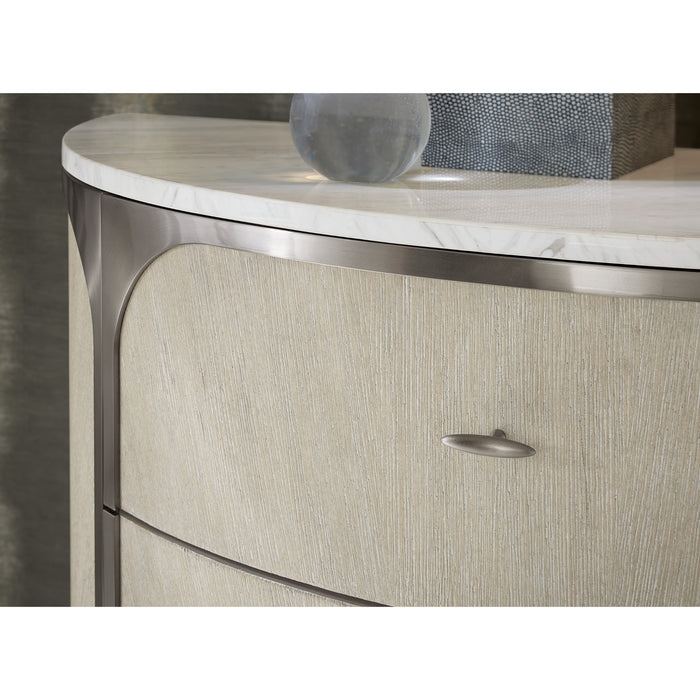 Hooker Furniture Modern Mood Diamond Marble Top Two Drawer Nightstand 6850-90215-80