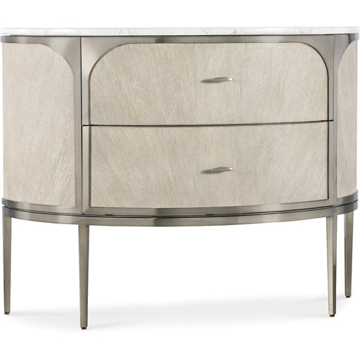 Hooker Furniture Modern Mood Diamond Marble Top Two Drawer Nightstand 6850-90215-80