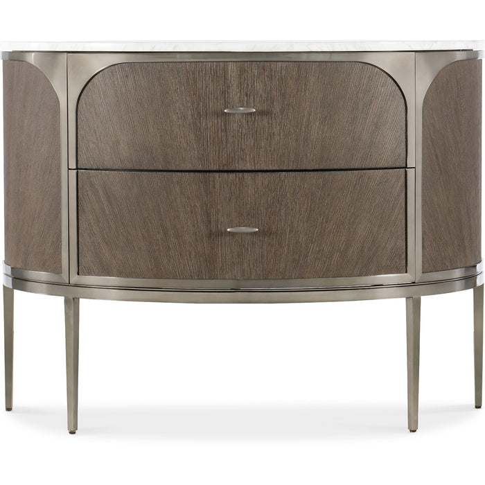 Hooker Furniture Modern Mood Diamond Marble Top Two Drawer Nightstand 6850-90215-89