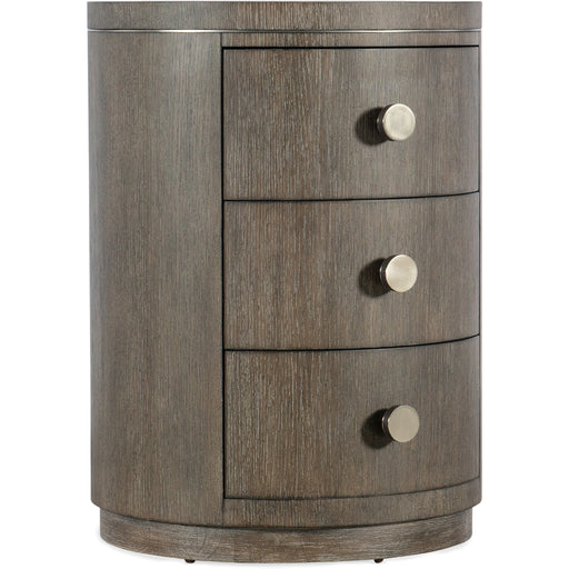 Hooker Furniture Modern Mood Dark Wood Mink Round Nightstand 6850-90315-89