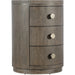 Hooker Furniture Modern Mood Dark Wood Mink Round Nightstand 6850-90315-89