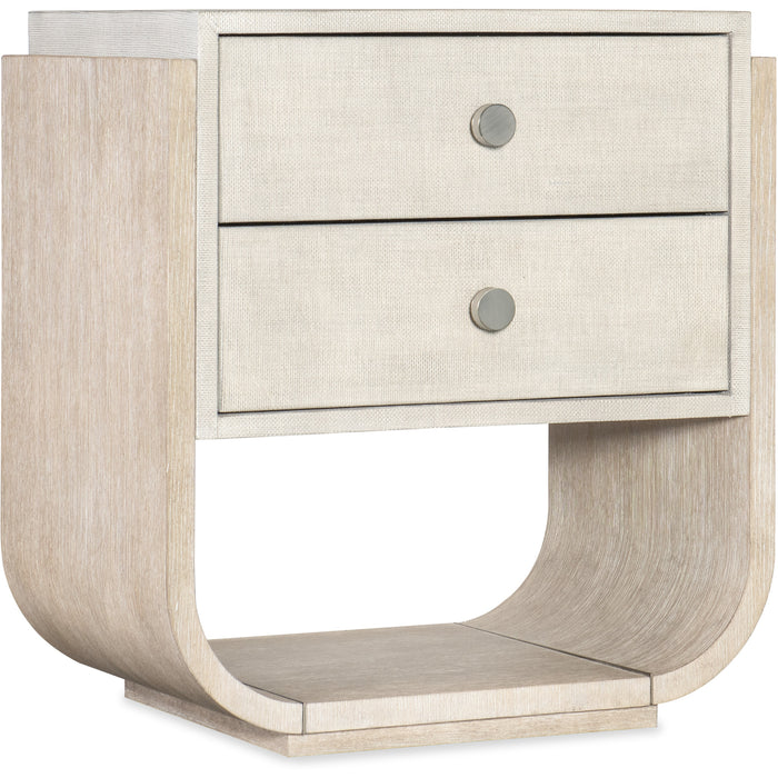 Hooker Furniture Modern Mood Two Drawer Light Bedroom Nightstand 6850-90416-80