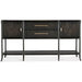 Hooker Furniture Retreat Black Pole Rattan Sideboard