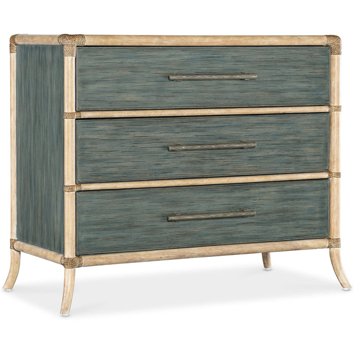 Hooker Furniture Dune Blues Small Retreat Pole Rattan Dresser Chest 6950-90017-45