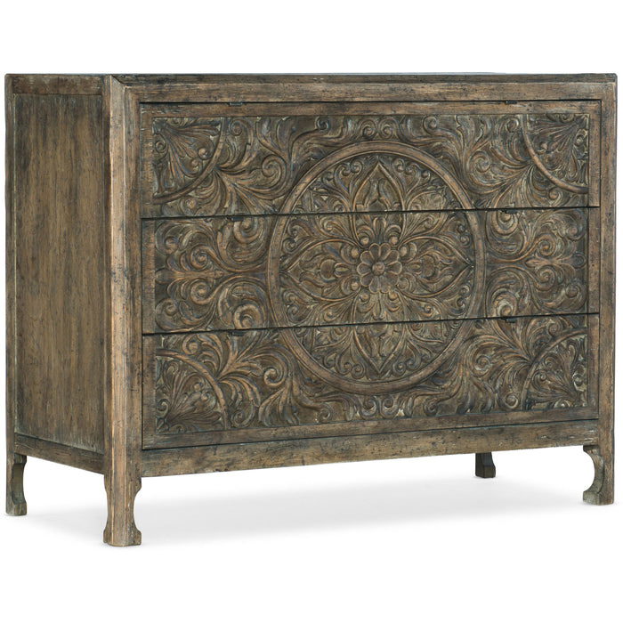 Hooker Furniture La Grange Lockhart Three-Drawer Brown Accent Chest 