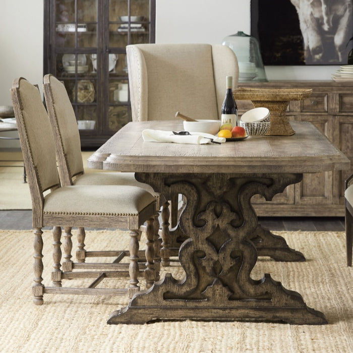 Hooker Furniture La Grange Rustic Wood Dining Table Set