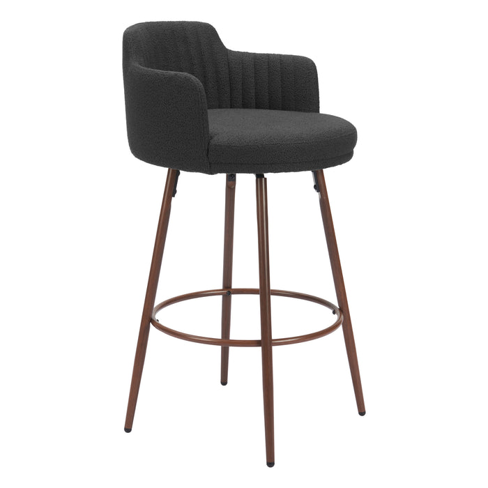 Zuo Kono Swivel Barstool Black