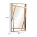 Zuo Tolix Modern Antique Gold & Black Rectangular Wall Mirror